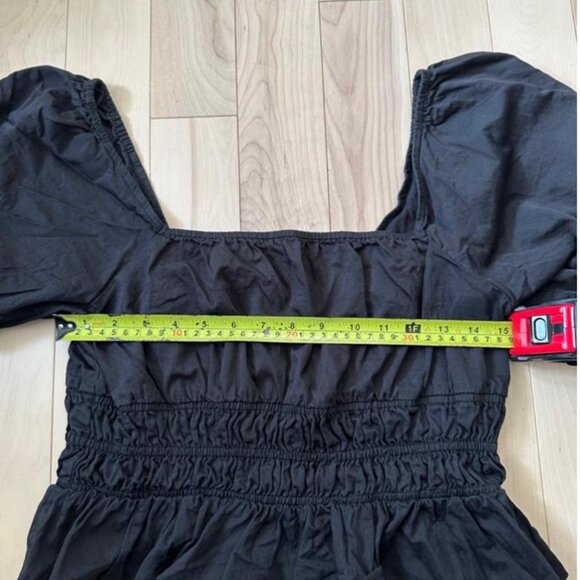 Avec les filles black peasant-style blouse with a square neckline - Picture 3 of 6